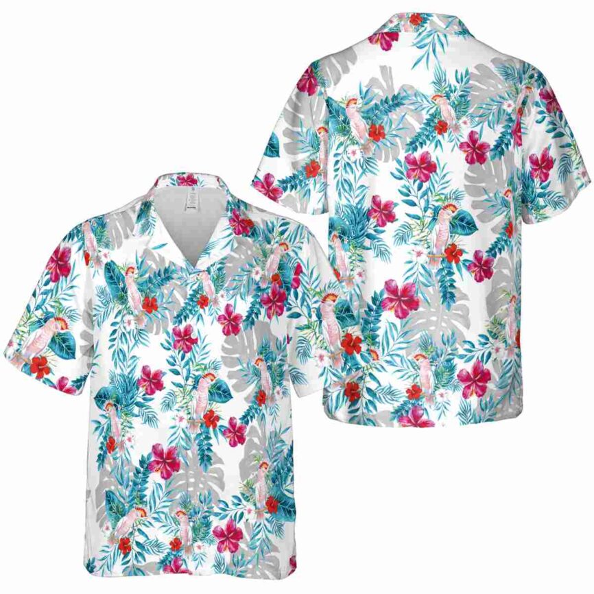Hibiscus Tropical Fronds Hawaiian Shirt Premium grade