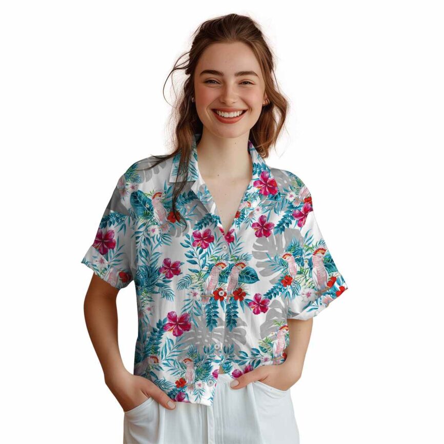 Hibiscus Tropical Fronds Hawaiian Shirt Top rated