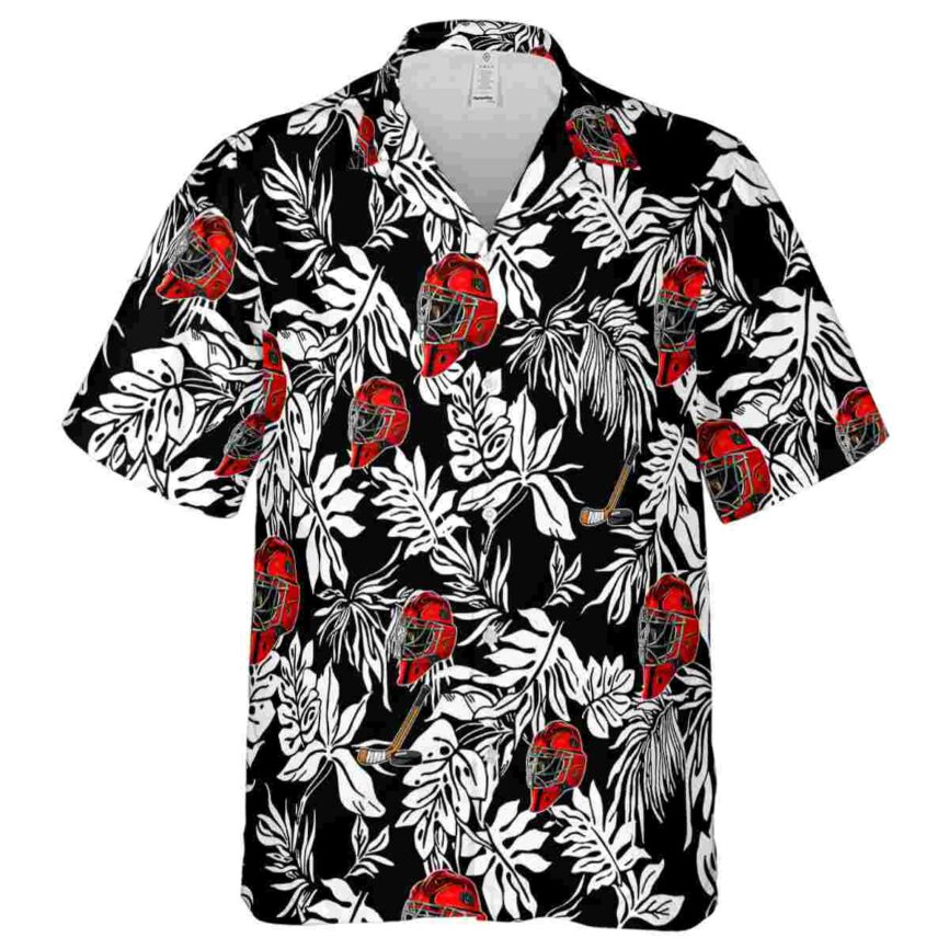 Hockey Bold Foliage Hawaiian Shirt Fashion forward