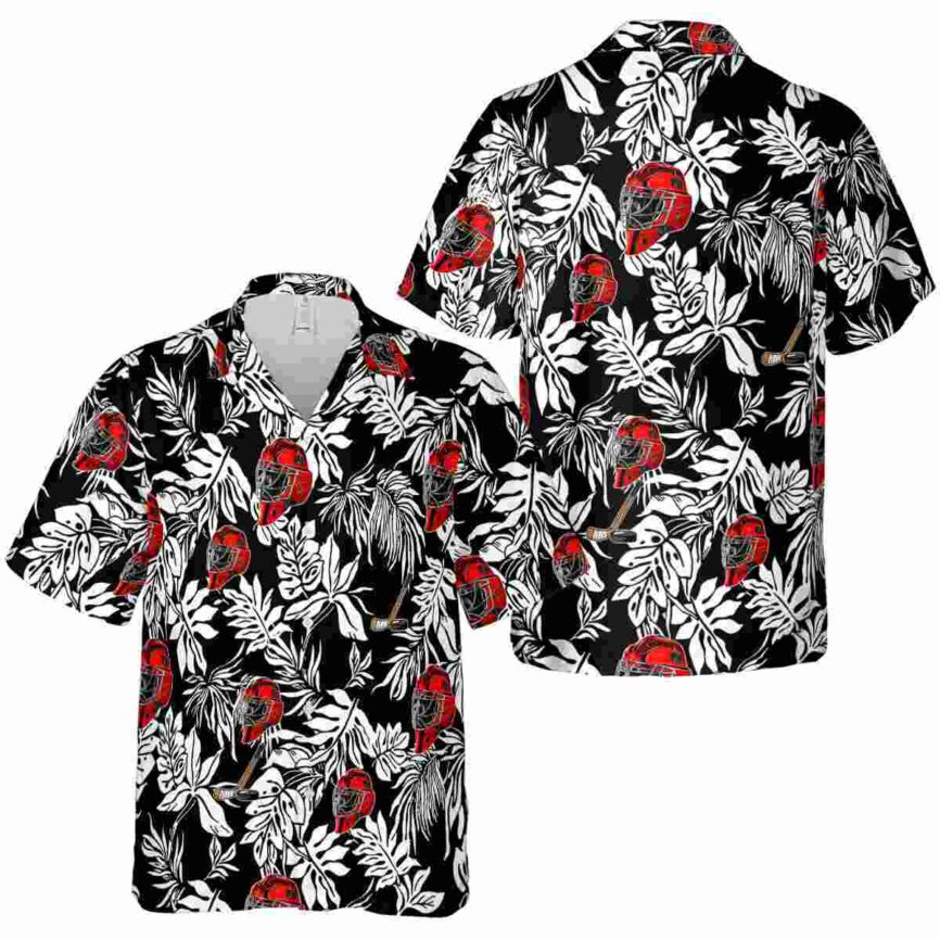 Hockey Bold Foliage Hawaiian Shirt Premium grade