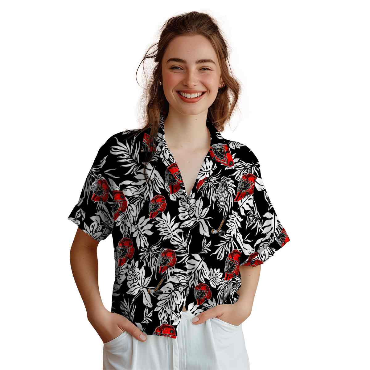 Hockey Bold Foliage Hawaiian Shirt Top rated Hockey Bold Foliage Hawaiian Shirt Top rated