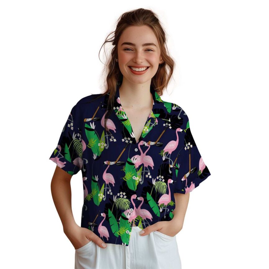 Hockey Flamingo Leaf Hawaiian Shirt Top rated
