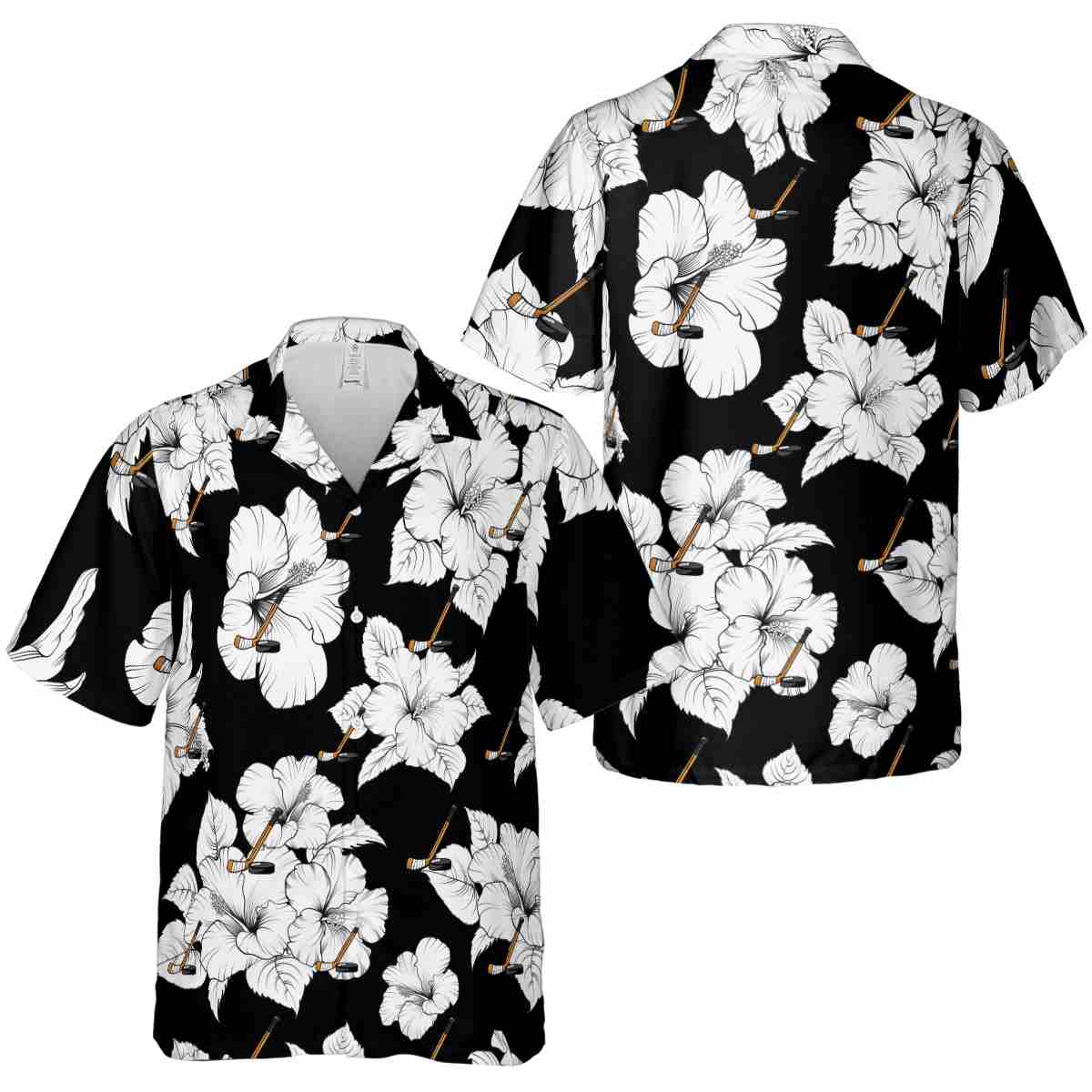 Hockey Hibiscus Flower Hawaiian Shirt Premium grade Hockey Hibiscus Flower Hawaiian Shirt Premium grade