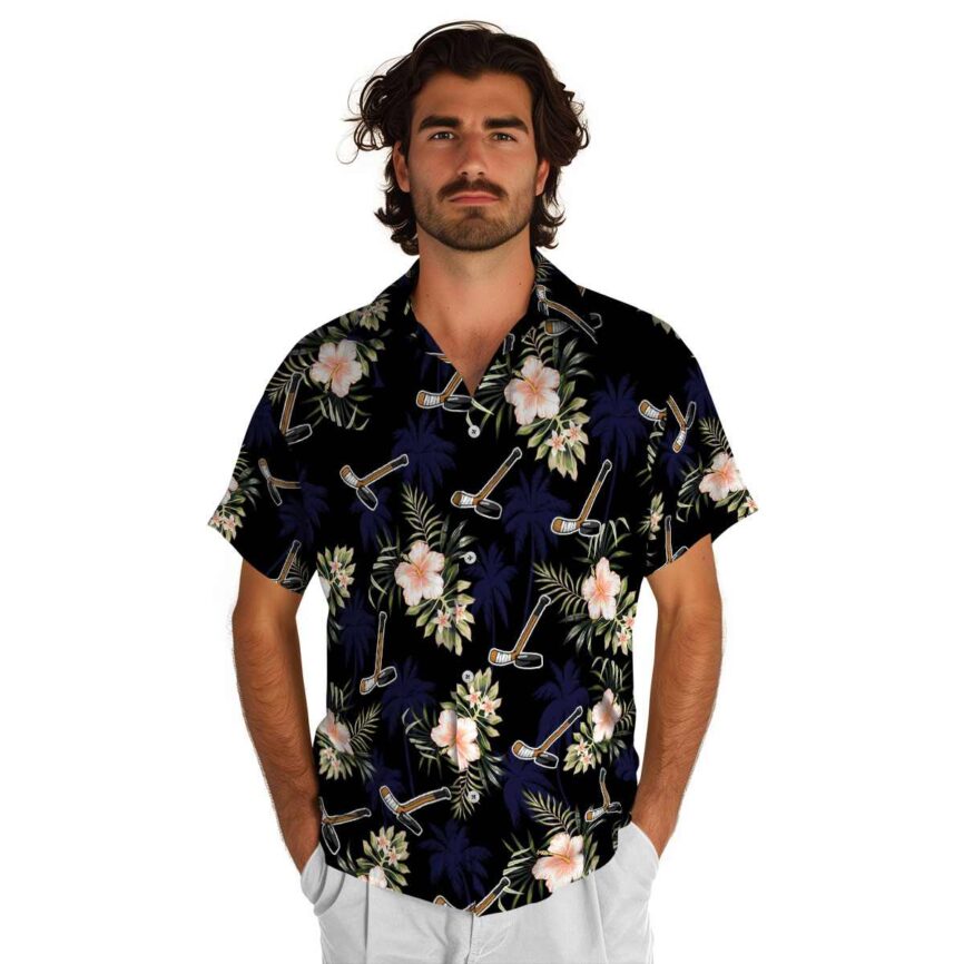 Hockey Hibiscus Palm Hawaiian Shirt New Arrival