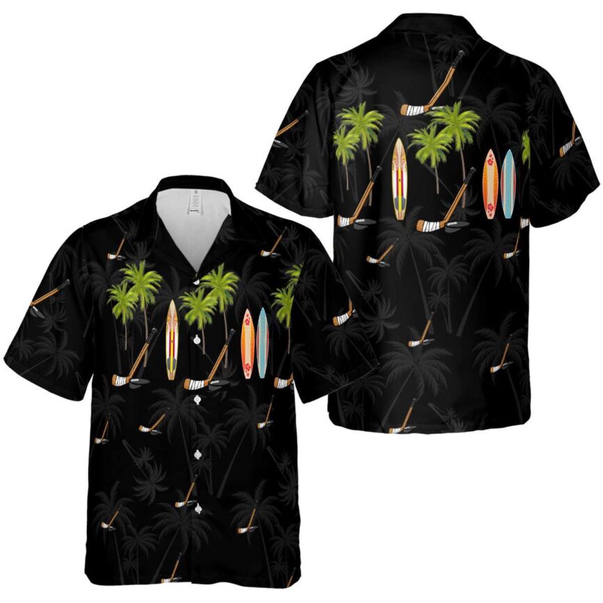 Hockey Island Theme Hawaiian Shirt Premium grade