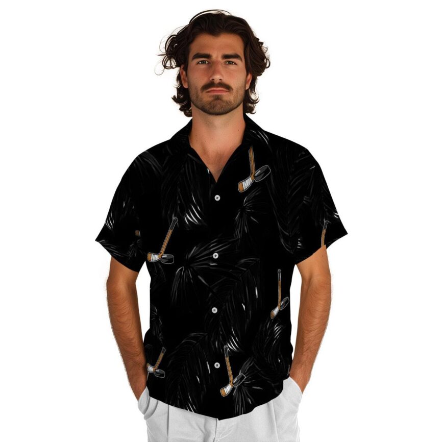 Hockey Monochrome Palm Hawaiian Shirt New Arrival