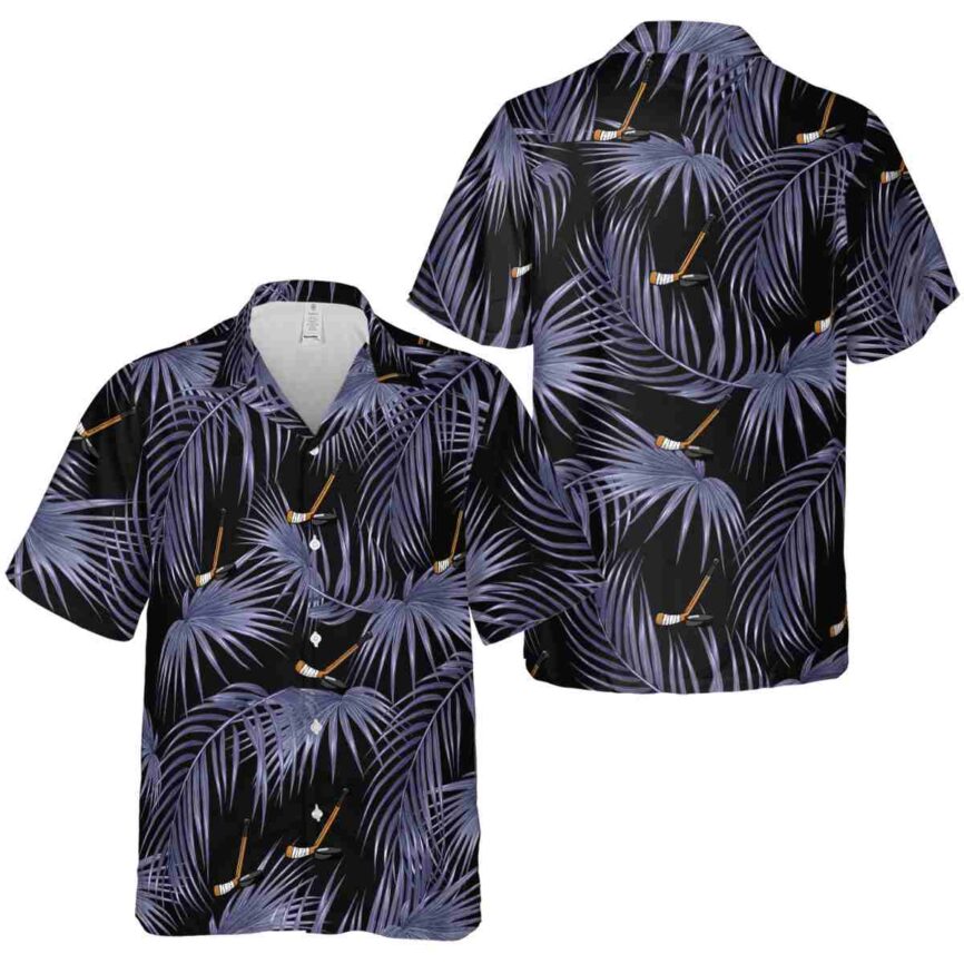 Hockey Palm Frond Hawaiian Shirt Premium grade
