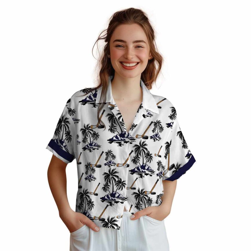 Hockey Palm Island Graphic Hawaiian Shirt Top rated
