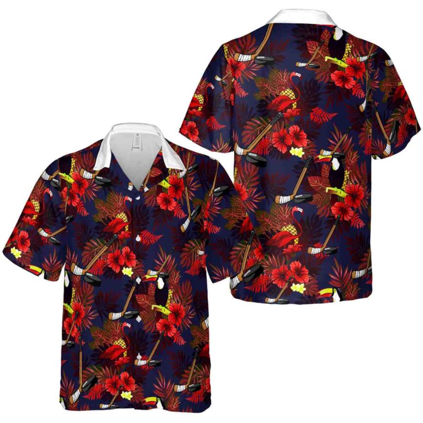 Hockey Tropical Bird Hawaiian Shirt Premium grade