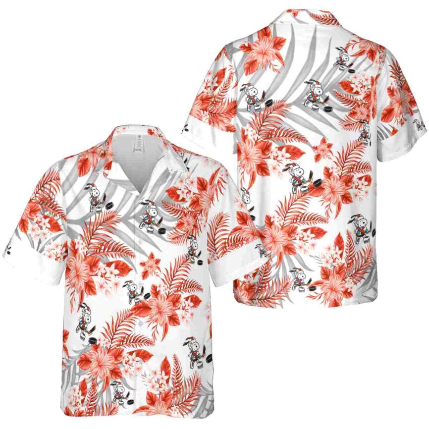 Hockey Tropical Blossom Hawaiian Shirt Premium grade