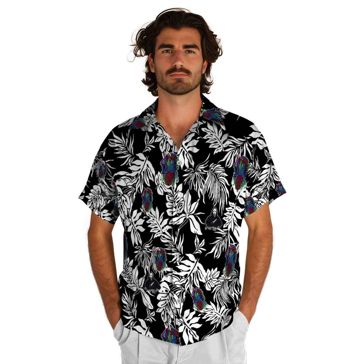 Horror Bold Foliage Hawaiian Shirt New Arrival Horror Bold Foliage Hawaiian Shirt New Arrival