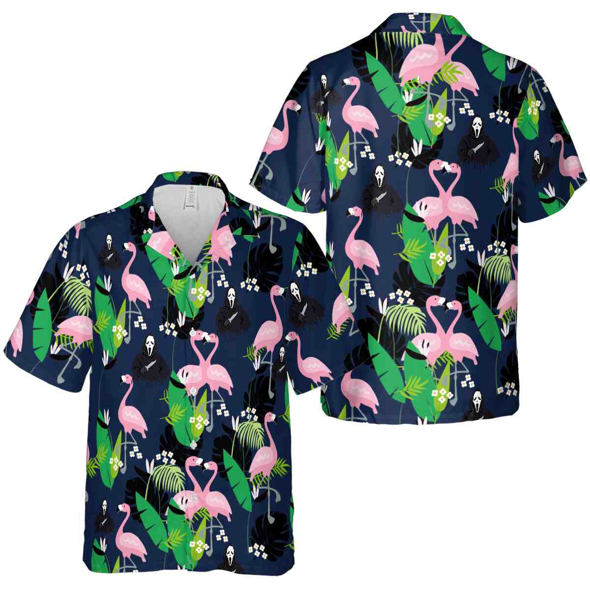 Horror Flamingo Leaf Hawaiian Shirt Premium grade Horror Flamingo Leaf Hawaiian Shirt Premium grade