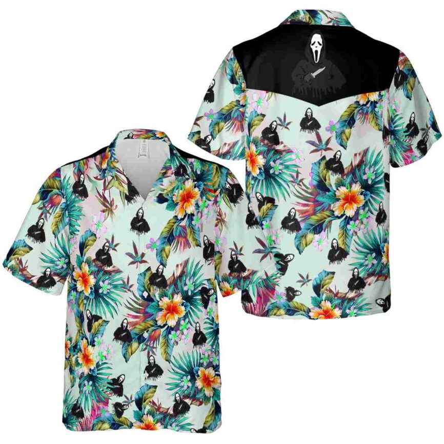Horror Floral Burst Hawaiian Shirt Premium grade