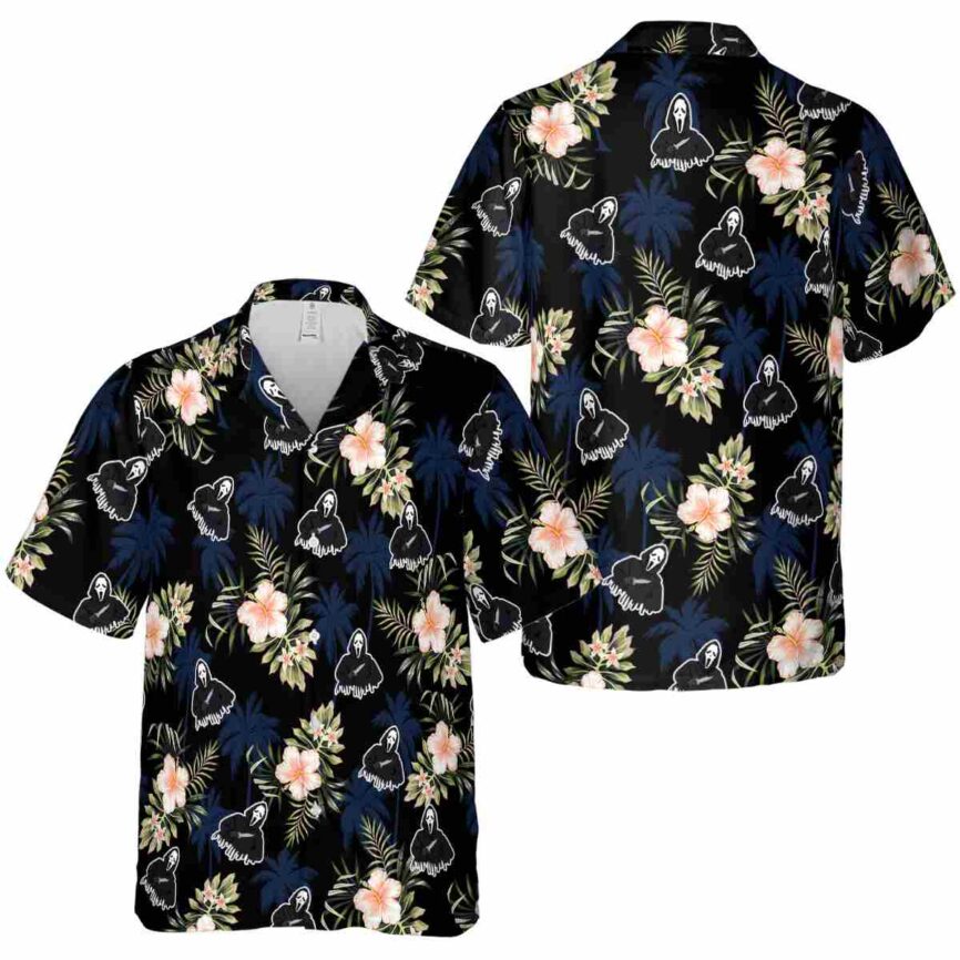 Horror Hibiscus Palm Hawaiian Shirt Premium grade