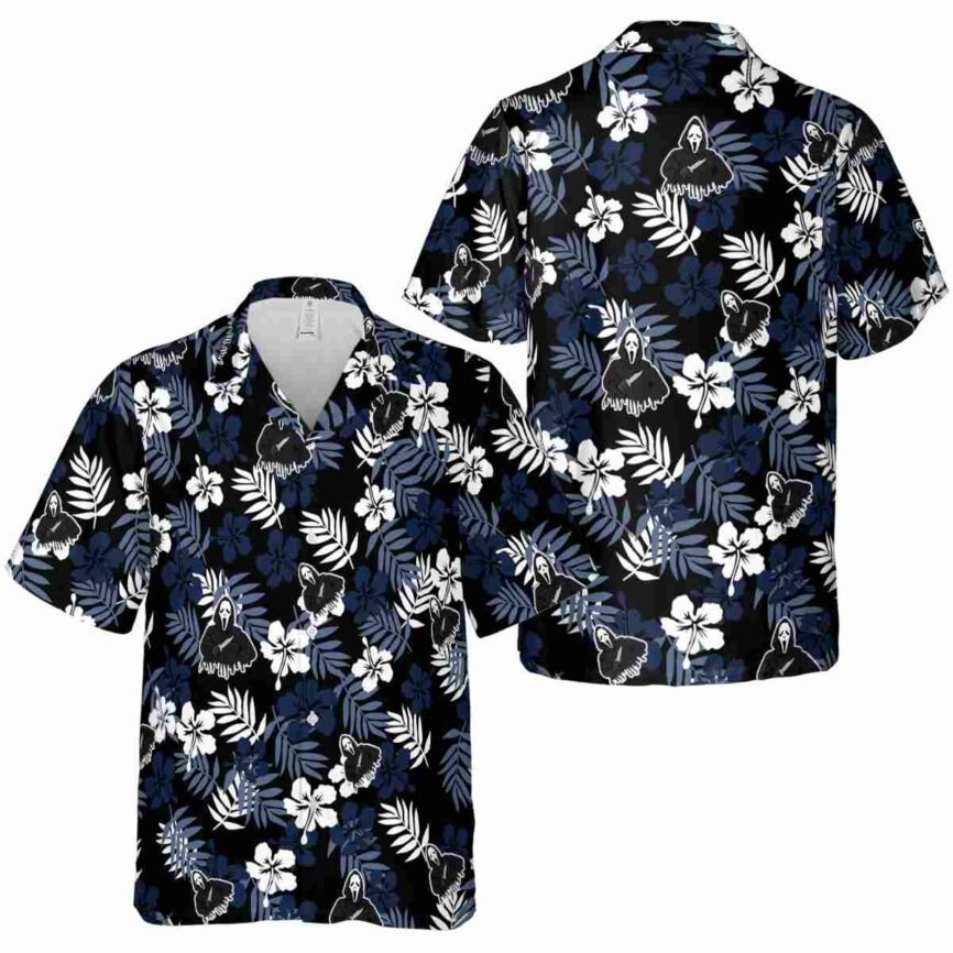 Horror Leafy Hibiscus Hawaiian Shirt Premium grade