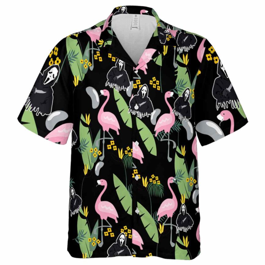 Horror Pink Flamingo Hawaiian Shirt Fashion forward