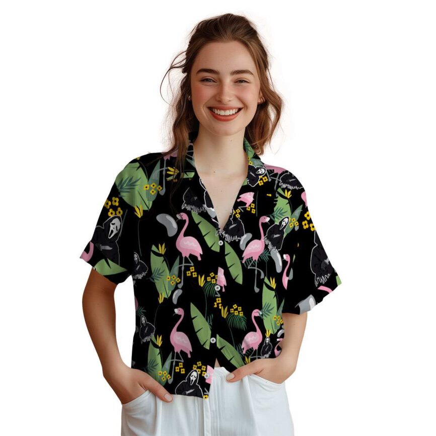 Horror Pink Flamingo Hawaiian Shirt Top rated