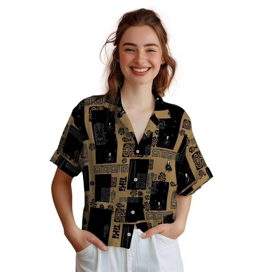 Horror Tiki Motifs Hawaiian Shirt Top rated