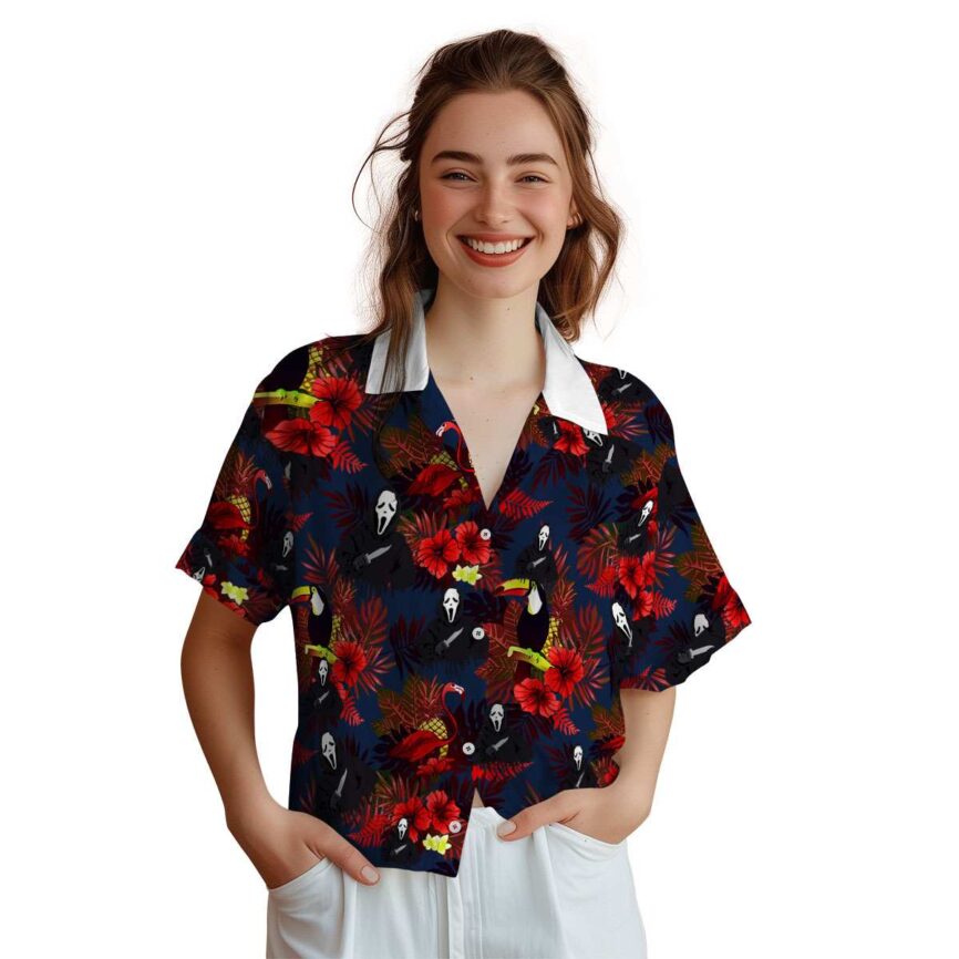Horror Tropical Bird Hawaiian Shirt Top rated