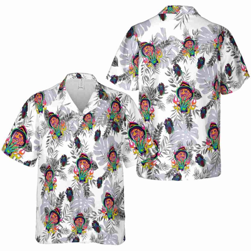 Horror Tropical Fronds Hawaiian Shirt Premium grade