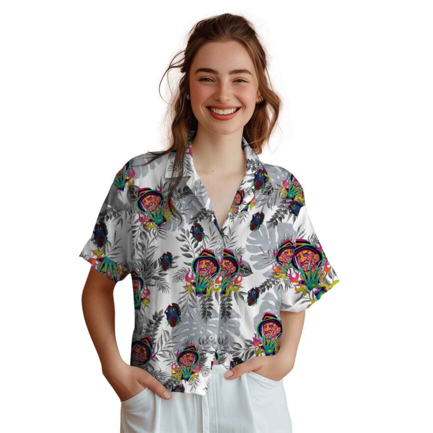 Horror Tropical Fronds Hawaiian Shirt Top rated