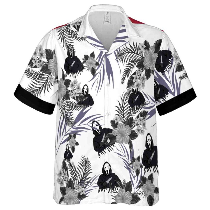Horror US Flag Floral Hawaiian Shirt Fashion forward