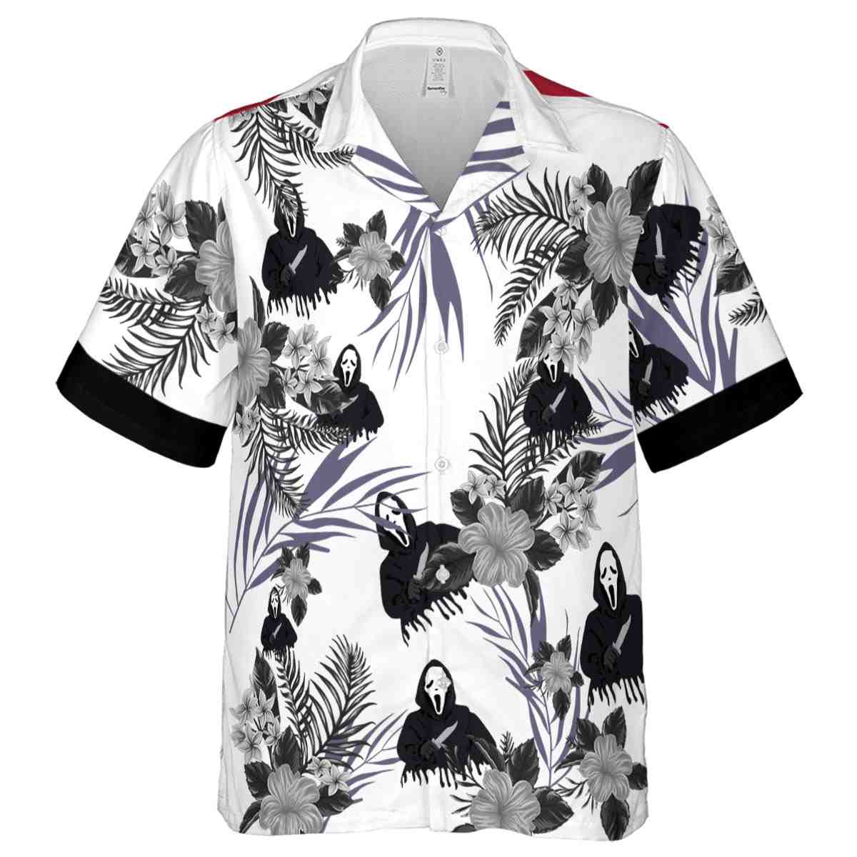 Horror US Flag Floral Hawaiian Shirt Fashion forward Horror US Flag Floral Hawaiian Shirt Fashion forward