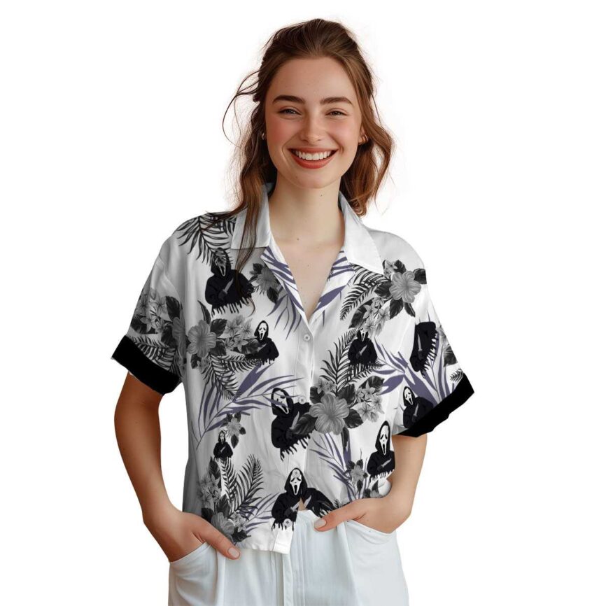 Horror US Flag Floral Hawaiian Shirt Top rated