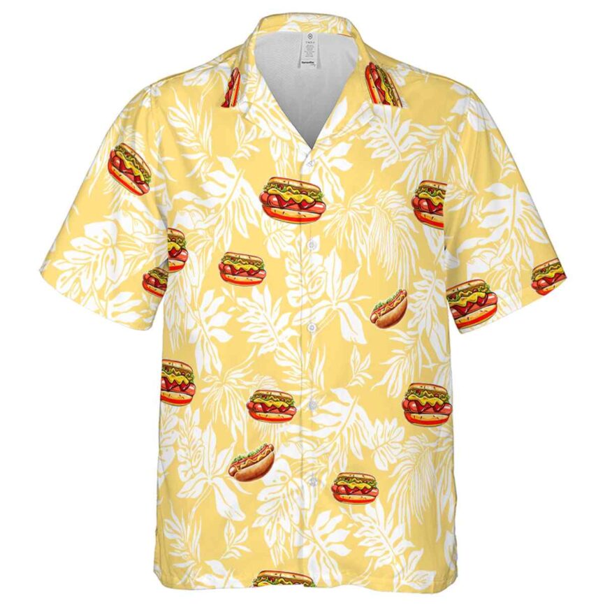 Hot Dog Bold Foliage Hawaiian Shirt Fashion forward