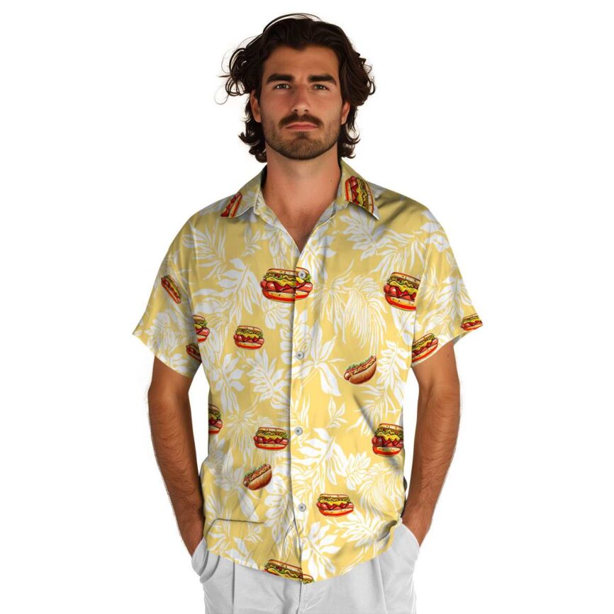 Hot Dog Bold Foliage Hawaiian Shirt New Arrival