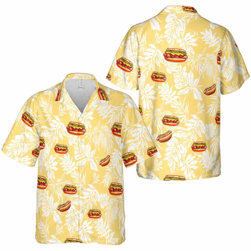 Hot Dog Bold Foliage Hawaiian Shirt Premium grade
