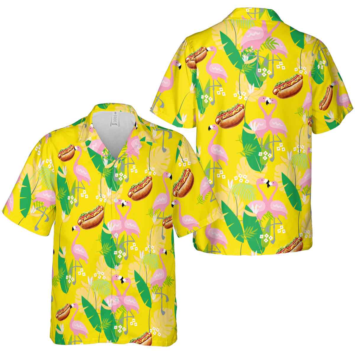 Hot Dog Flamingo Leaf Hawaiian Shirt Premium grade Hot Dog Flamingo Leaf Hawaiian Shirt Premium grade