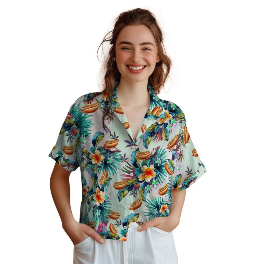 Hot Dog Floral Burst Hawaiian Shirt Top rated