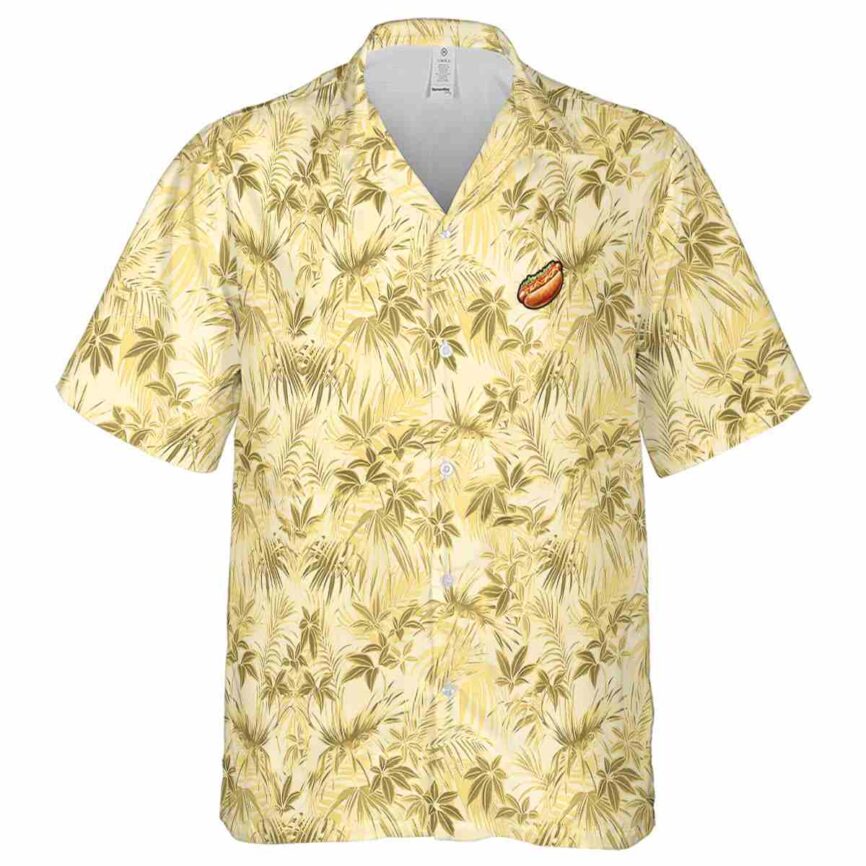 Hot Dog Foliage Print Hawaiian Shirt Fashion forward
