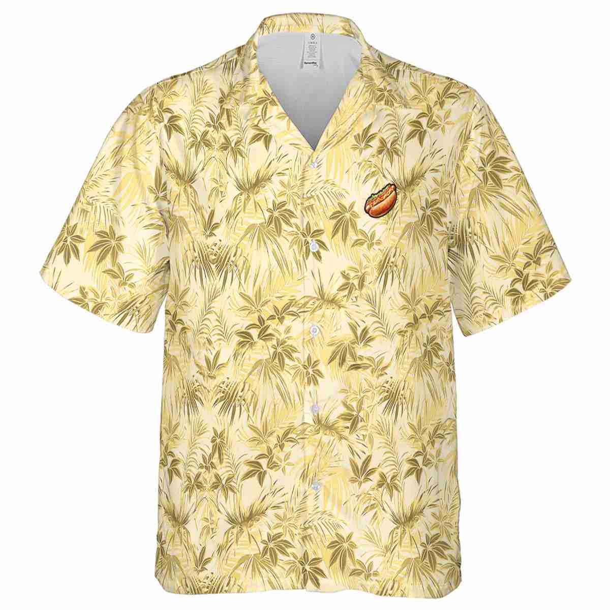 Hot Dog Foliage Print Hawaiian Shirt Fashion forward Hot Dog Foliage Print Hawaiian Shirt Fashion forward