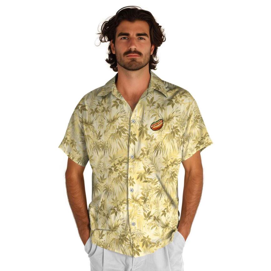 Hot Dog Foliage Print Hawaiian Shirt New Arrival