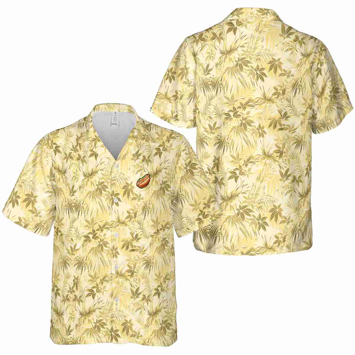 Hot Dog Foliage Print Hawaiian Shirt Premium grade Hot Dog Foliage Print Hawaiian Shirt Premium grade