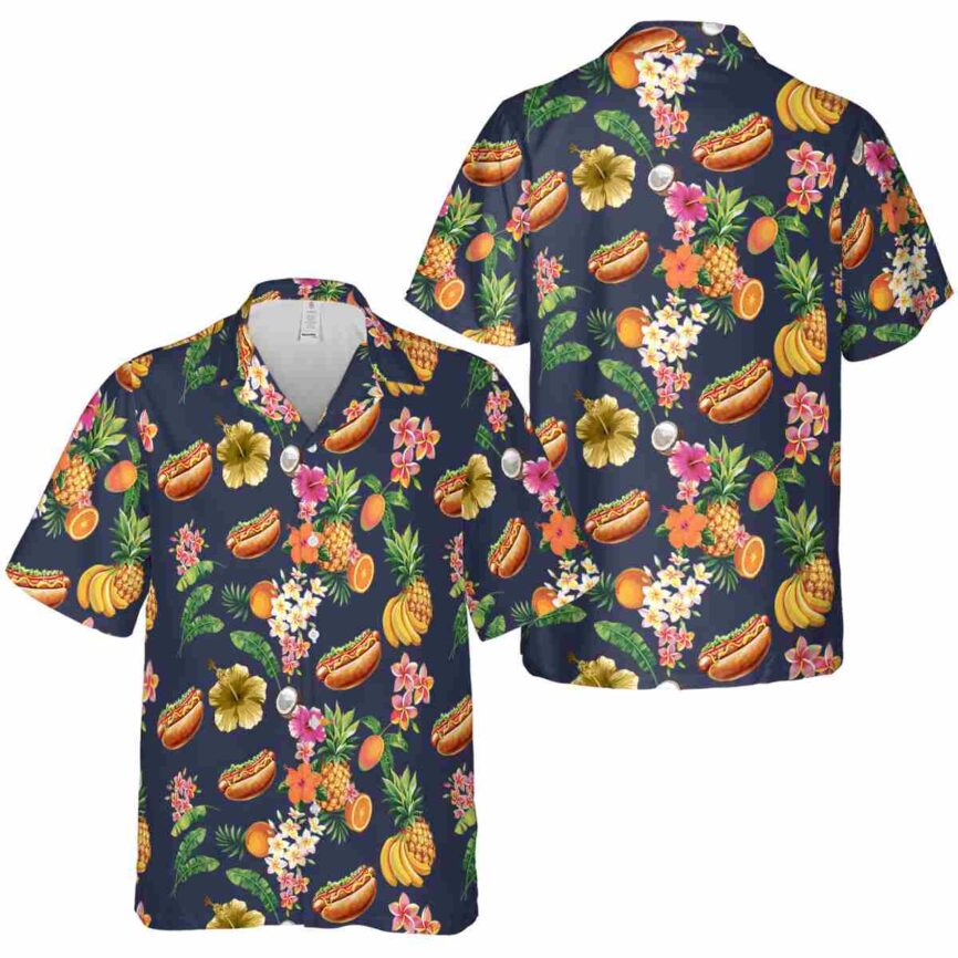 Hot Dog Fruit Pattern Hawaiian Shirt Premium grade