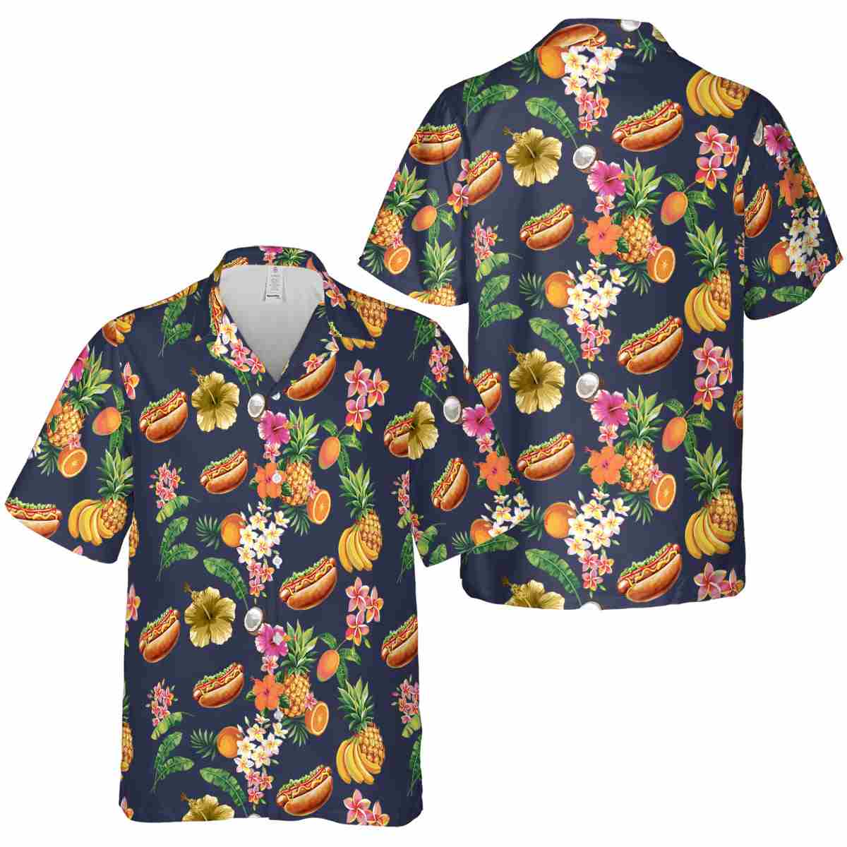 Hot Dog Fruit Pattern Hawaiian Shirt Premium grade Hot Dog Fruit Pattern Hawaiian Shirt Premium grade
