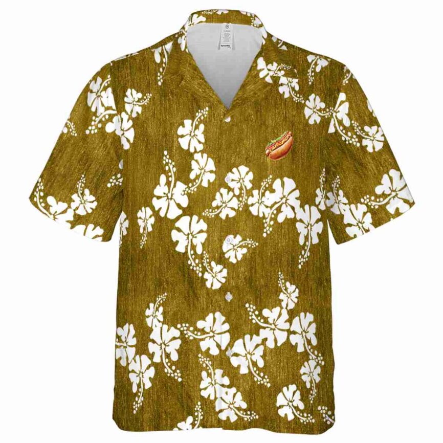 Hot Dog Hibiscus Blossom Hawaiian Shirt Fashion forward