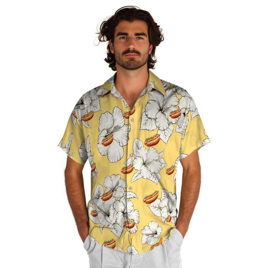 Hot Dog Hibiscus Flower Hawaiian Shirt New Arrival