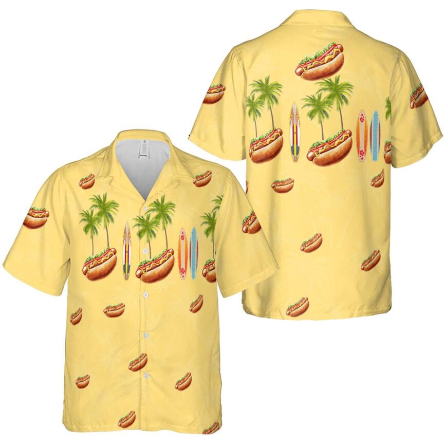 Hot Dog Island Theme Hawaiian Shirt Premium grade