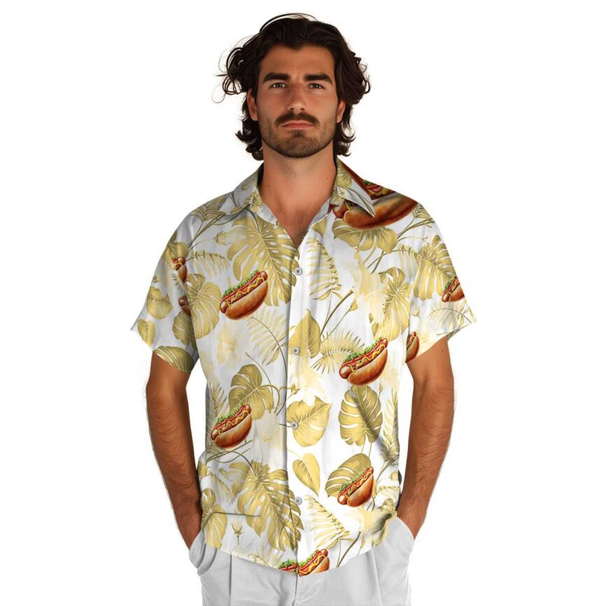 Hot Dog Leaf Pattern Hawaiian Shirt New Arrival
