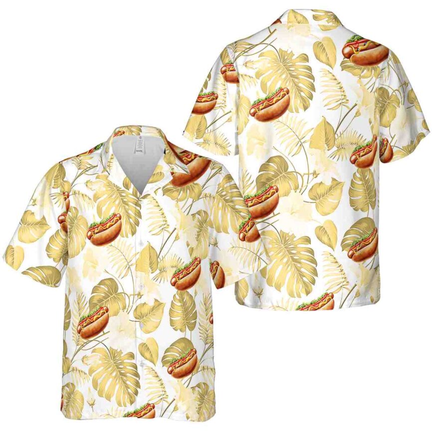 Hot Dog Leaf Pattern Hawaiian Shirt Premium grade