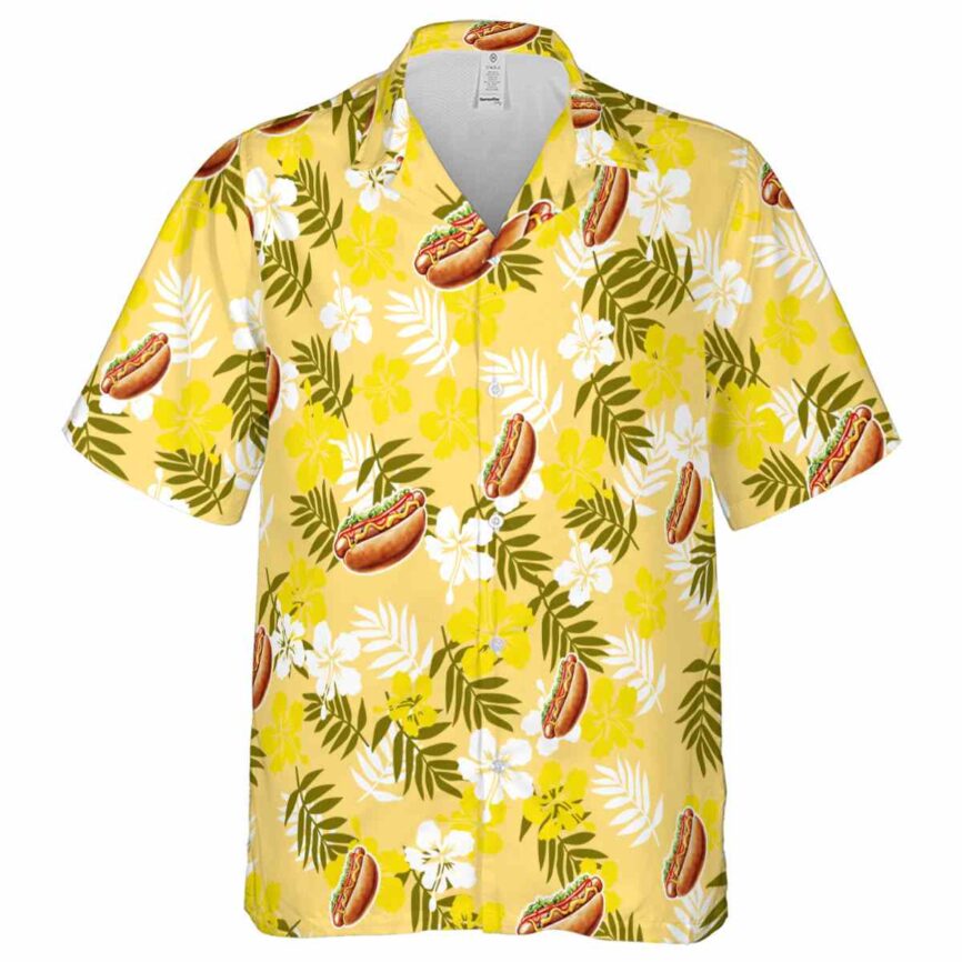Hot Dog Leafy Hibiscus Hawaiian Shirt Fashion forward
