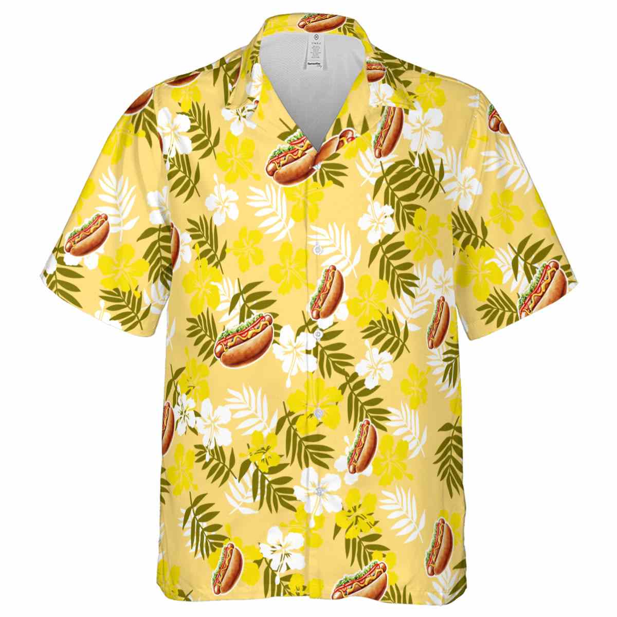 Hot Dog Leafy Hibiscus Hawaiian Shirt Fashion forward Hot Dog Leafy Hibiscus Hawaiian Shirt Fashion forward