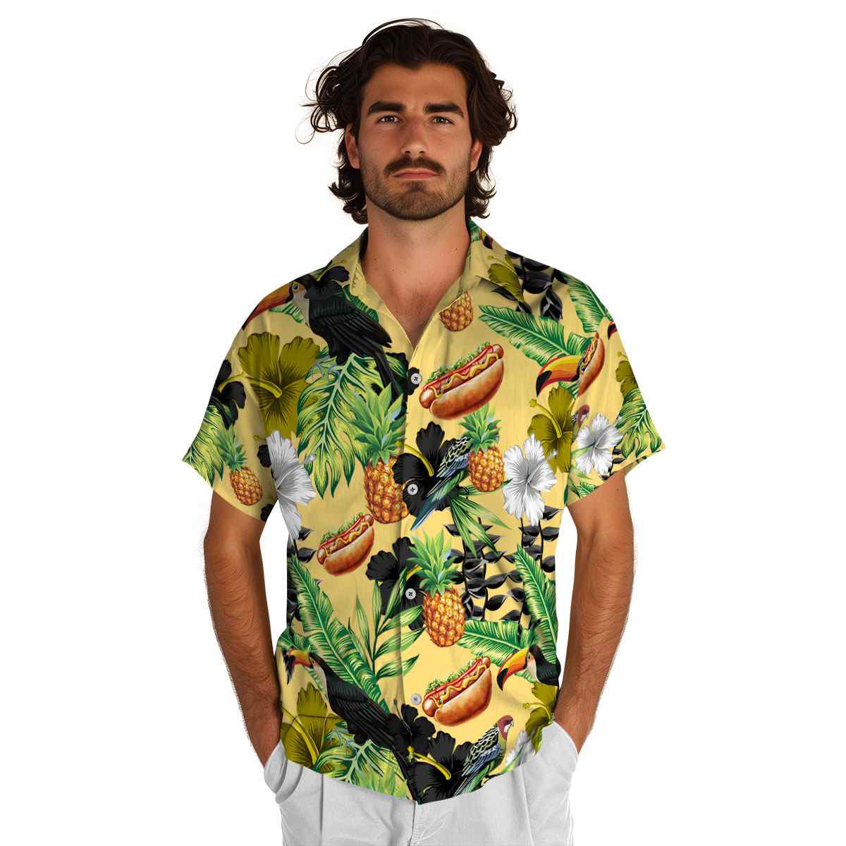 Hot Dog Leafy Toucan Hawaiian Shirt New Arrival Hot Dog Leafy Toucan Hawaiian Shirt New Arrival