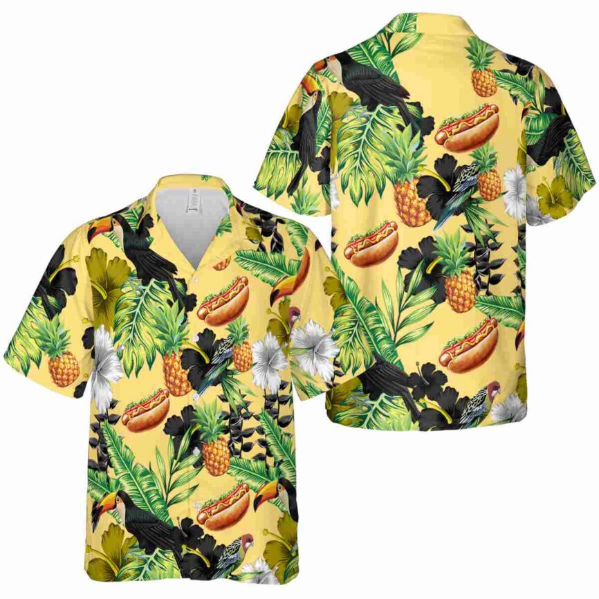 Hot Dog Leafy Toucan Hawaiian Shirt Premium grade