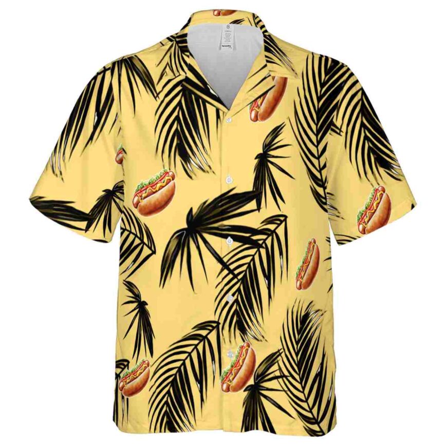 Hot Dog Monochrome Palm Hawaiian Shirt Fashion forward