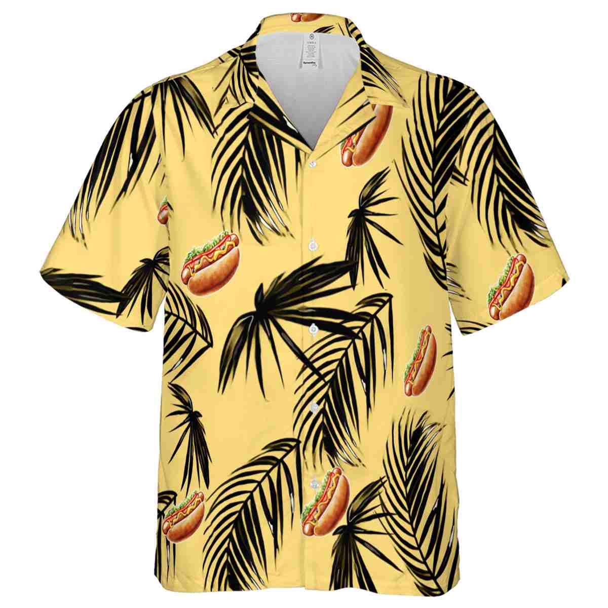 Hot Dog Monochrome Palm Hawaiian Shirt Fashion forward Hot Dog Monochrome Palm Hawaiian Shirt Fashion forward